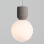 Castle Glo Pendant - Concrete Gray / Matte Opal