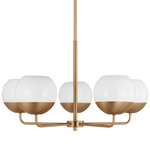 Alvin Chandelier - Satin Brass / Milk