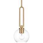 Codyn Pendant - Satin Brass / Clear