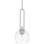 Codyn Pendant - Brushed Nickel / Clear