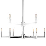 Fullton Two Tier Chandelier - Chrome