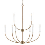 Greenwich Two Tier Chandelier - Satin Brass