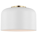 Malone Ceiling Light - Satin Brass / Matte White