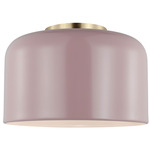 Malone Ceiling Light - Satin Brass / Rose