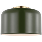 Malone Ceiling Light - Satin Brass / Olive