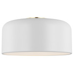 Malone Ceiling Light - Satin Brass / Matte White