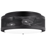 Vander Ceiling Light - Midnight Black / Etched Glass