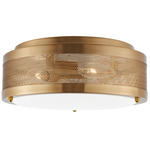 Vander Ceiling Light - Satin Brass / Etched Glass