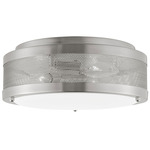 Vander Ceiling Light - Brushed Nickel / Etched Glass