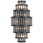 Waldorf Wall Sconce - Polished Gunmetal / Crystal