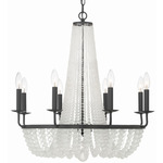 Bella Chandelier - Matte Black / Frosted