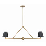 Xavier Linear Chandelier - Vibrant Gold / Black