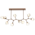 Gem Modern Branch Chandelier - Burnished Bronze / Amber