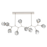 Gem Large Modern Branch Chandelier - Beige Silver / Smoke