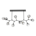 Gem Large Modern Branch Chandelier - Matte Black / Smoke