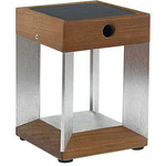 Blade Outdoor Solar Portable Table Lamp - Teak / Anodized Aluminum