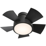 Vox Flush Smart Ceiling Fan with Light - Matte Black / Matte Black