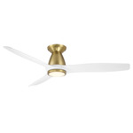 Skylark Ceiling Fan - Soft Brass / Matte White