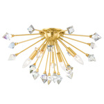 Genesis Ceiling Light - Aged Brass / Crystal