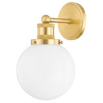 Beverly Wall Sconce - Aged Brass / Opal