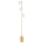 Belle Floor Lamp - Aged Brass / Opal