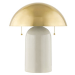 Gaia Table Lamp - Ivory / Aged Brass