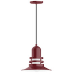 Atomic Pendant - Barn Red / Frosted