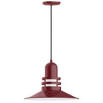 Atomic Pendant - Barn Red / Frosted