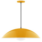 Axis Half Dome Globe Pendant - Bright Yellow / Opal