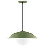 Axis Half Dome Globe Pendant - Fern Green / Opal