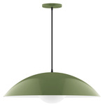 Axis Half Dome Globe Pendant - Fern Green / Opal