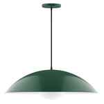 Axis Half Dome Globe Pendant - Forest Green / Opal