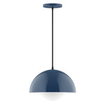 Axis Dome Globe Pendant - Navy / Opal