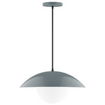 Axis Half Dome Globe Pendant - Slate Gray / Opal