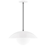 Axis Half Dome Globe Pendant - White / Opal