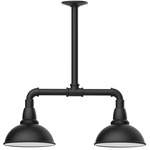 Cafe Linear Outdoor Pendant - Black / White