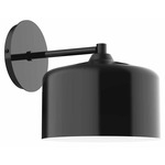 J-Series Jar Straight Arm Wall Light - Black