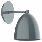 J-Series Dome Straight Arm Wall Light - Slate Gray