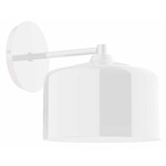 J-Series Jar Straight Arm Wall Light - White Gloss