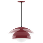 Nest Globe Pendant - Barn Red / Opal