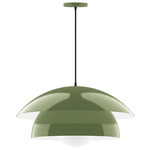 Nest Globe Pendant - Fern Green / Opal