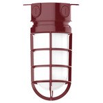 Vaportite Outdoor Ceiling Light Fixture - Barn Red / Frosted