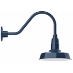 Warehouse Gooseneck Outdoor Wall Light - Navy