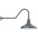 Warehouse Gooseneck Outdoor Wall Light - Slate Gray