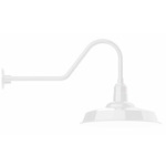 Warehouse Gooseneck Outdoor Wall Light - White Gloss