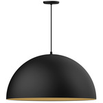 XL Choices Shallow Dome Pendant - Matte Black / Gold