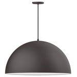 XL Choices Shallow Dome Pendant - Matte Bronze / White