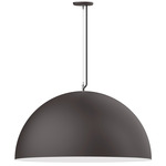 XL Choices Shallow Dome Pendant - Matte Bronze / White