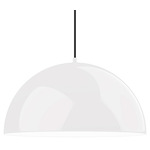 XL Choices Shallow Dome Pendant - Gloss White / White