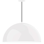 XL Choices Shallow Dome Pendant - Gloss White / White